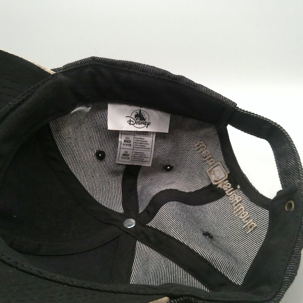 Disney Steamboat Willie Mickey Mouse Hat Walt Disney World Black Beige Cap Adult - Picture 6 of 7